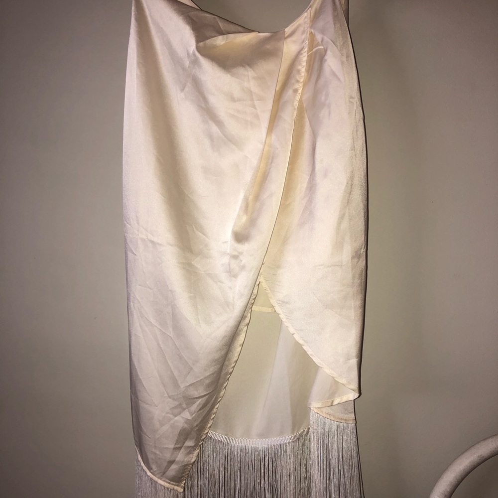 Boohoo Fringe Wrap Skirt